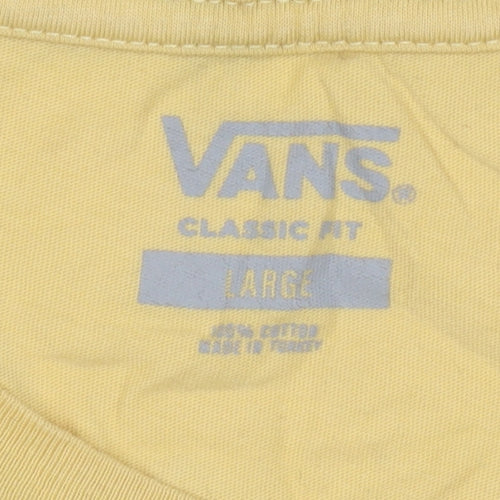 Vans Men's Yellow Classic Fit Short Sleeve T-Shirt