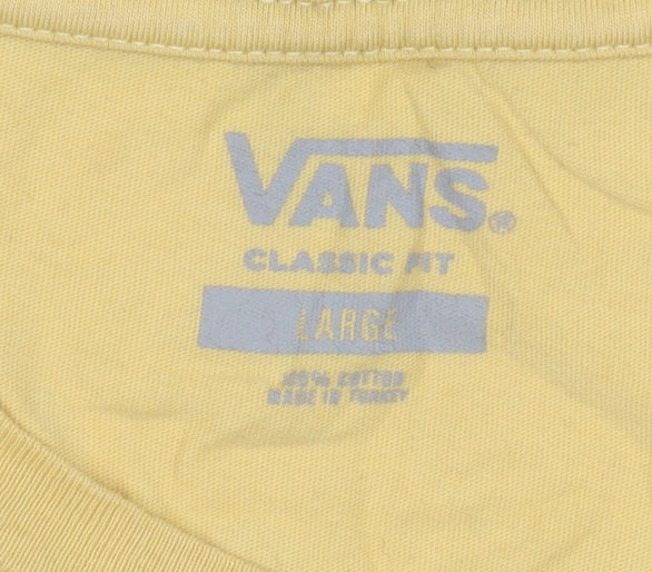 Vans Men's Yellow Classic Fit Short Sleeve T-Shirt