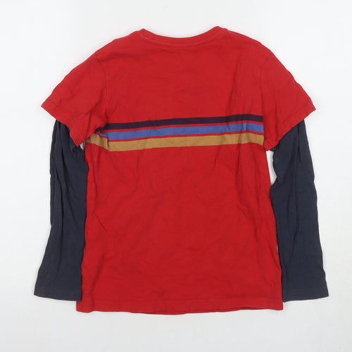 FatFace Boys Red Skiing Long Sleeve T-Shirt 8-9 Years