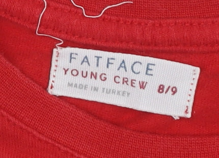 FatFace Boys Red Skiing Long Sleeve T-Shirt 8-9 Years