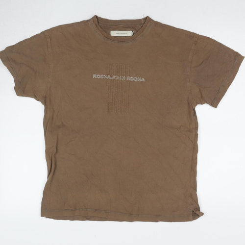 Rocha John Rocha Men's Brown M Cotton T-Shirt