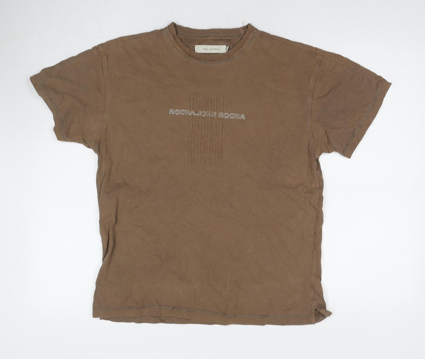 Rocha John Rocha Men's Brown M Cotton T-Shirt