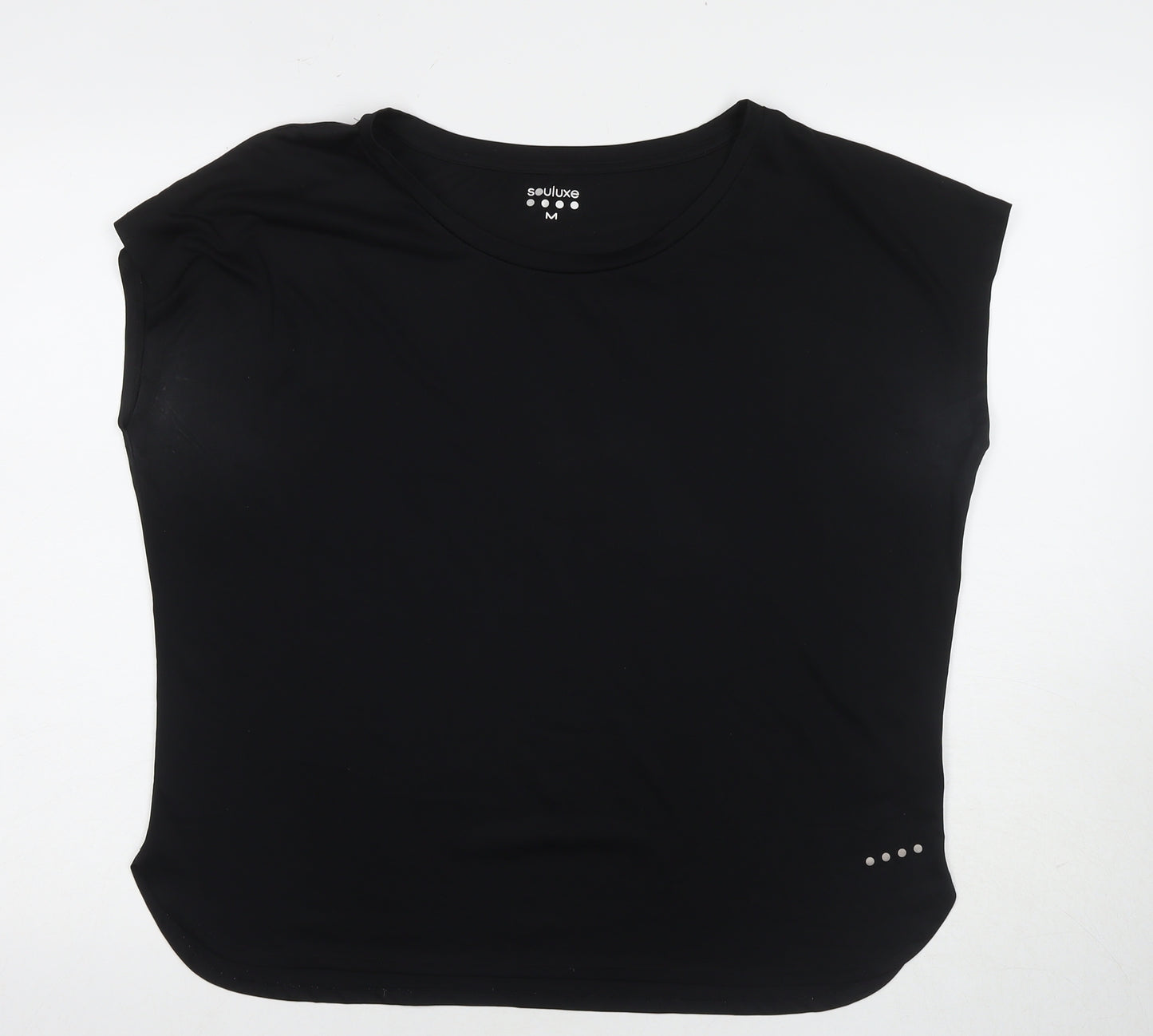 Souluxe Women's Black Basic Crew Neck Top