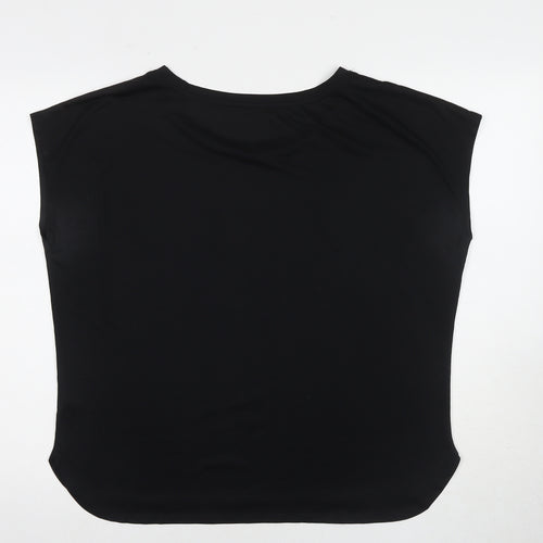 Souluxe Women's Black Basic Crew Neck Top