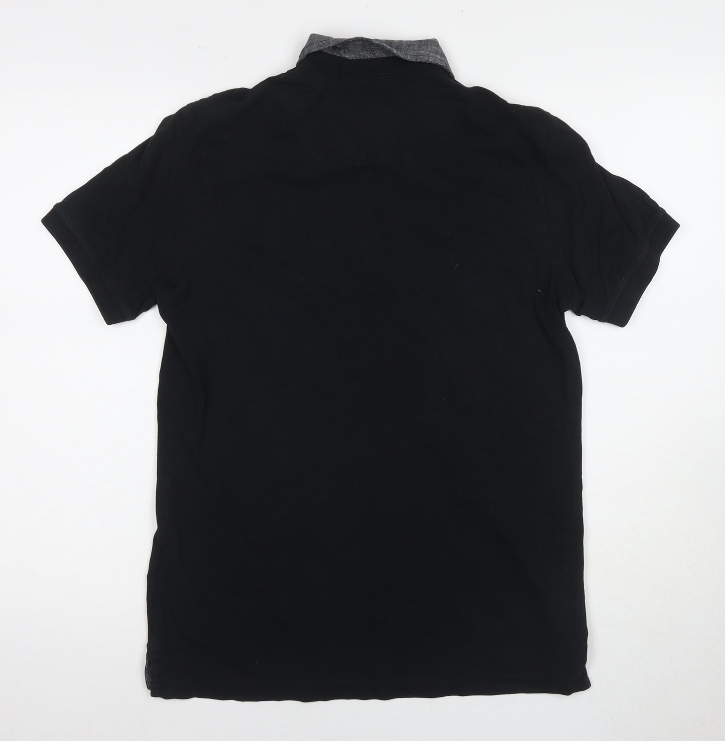 Diesel Men's Black Polo Shirt, M, Cotton, Casual