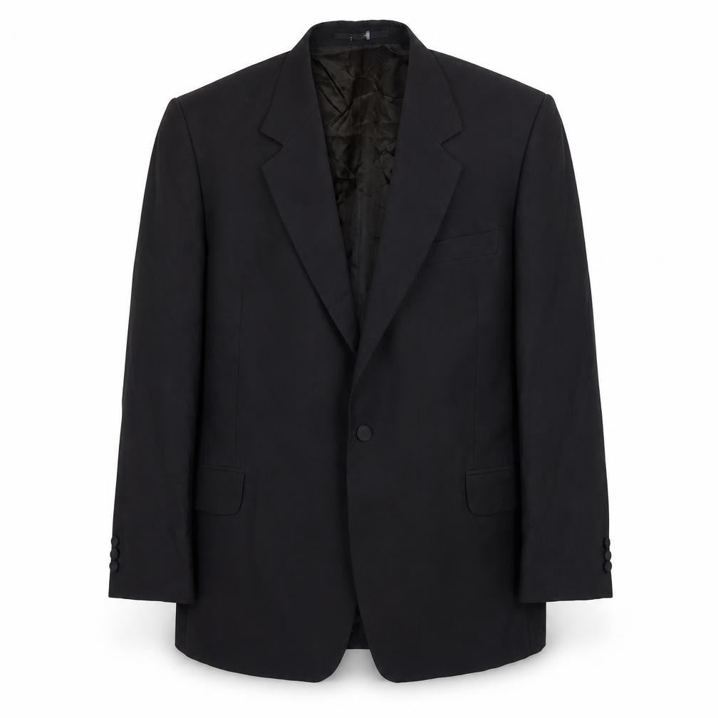 Front view of McNeil & Grant Men's Black Blazer, size 44, Formal