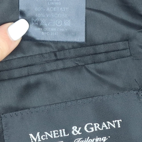 McNeil & Grant Men's Black Blazer, Size 44, Formal