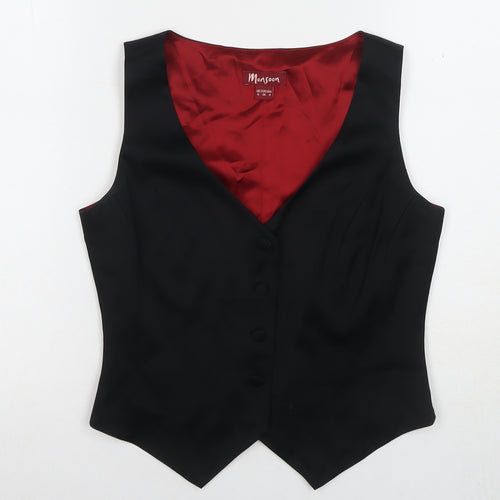 Monsoon Women's Black Slim Waistcoat Size 8