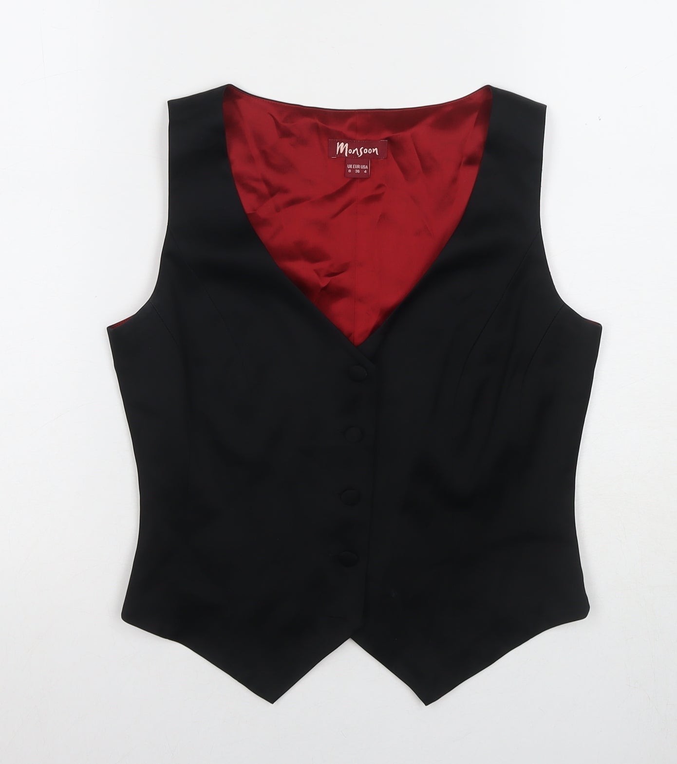 Monsoon Women's Black Slim Waistcoat Size 8