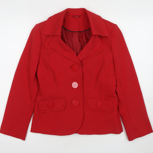 Style by EWM Women's Red Blazer Size 10