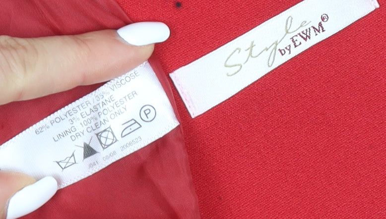 Style by EWM Women's Red Blazer Size 10