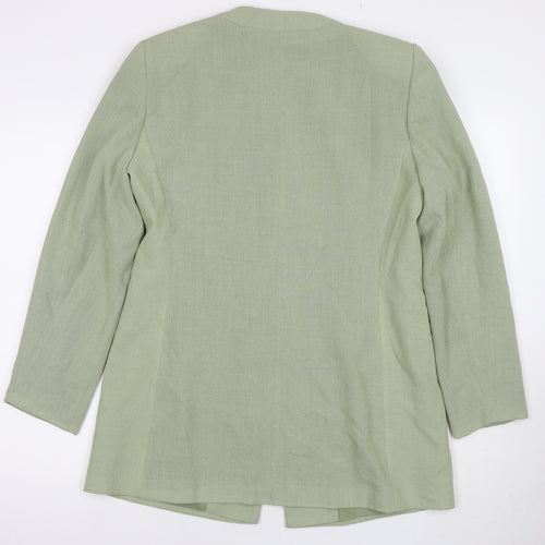 Jacques Vert Women's Green Blazer Size 14 Button Formal