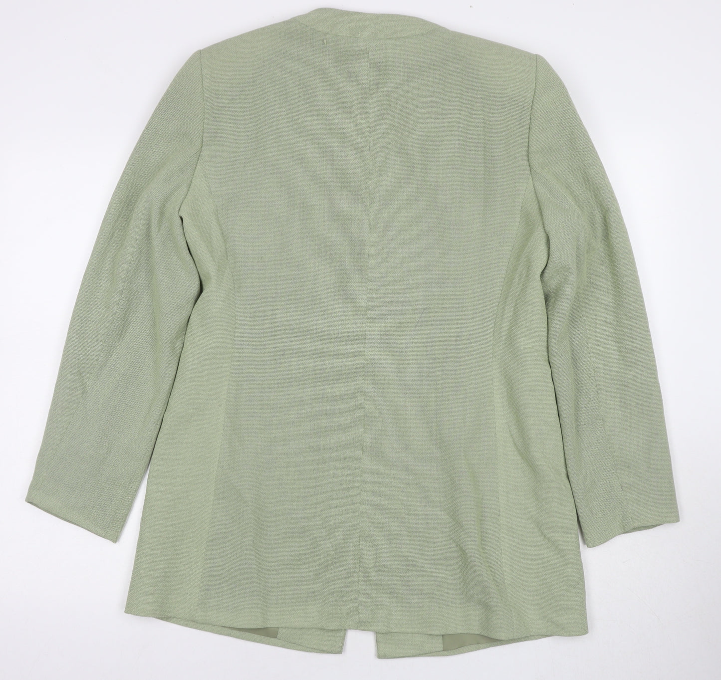 Jacques Vert Women's Green Blazer Size 14 Button Formal