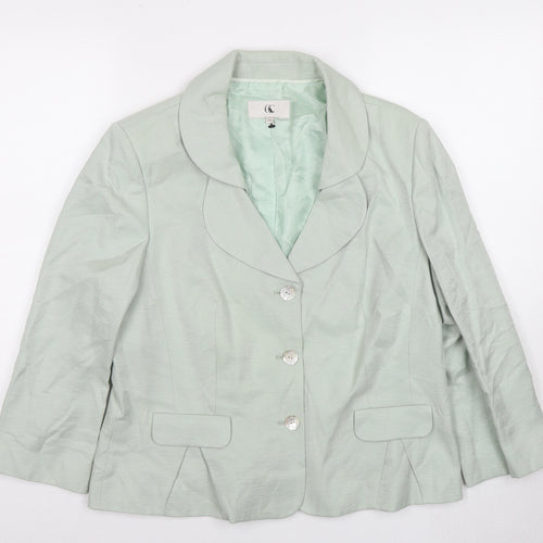 CC Women's Green Blazer, Size 14 - Autumn/Winter