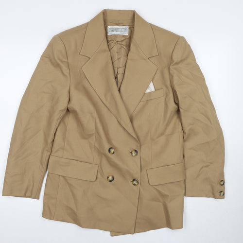 Mario Pucci Beige Wool Women's Blazer Size 16
