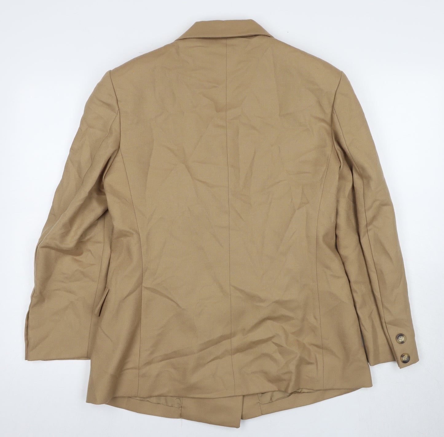 Mario Pucci Beige Wool Women's Blazer Size 16