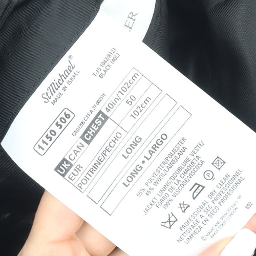 Marks and Spencer Men's Black Tuxedo, Size 40L