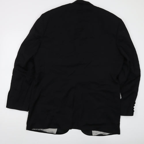 Marks & Spencer Men's Black Wool Blazer, Size M, Formal