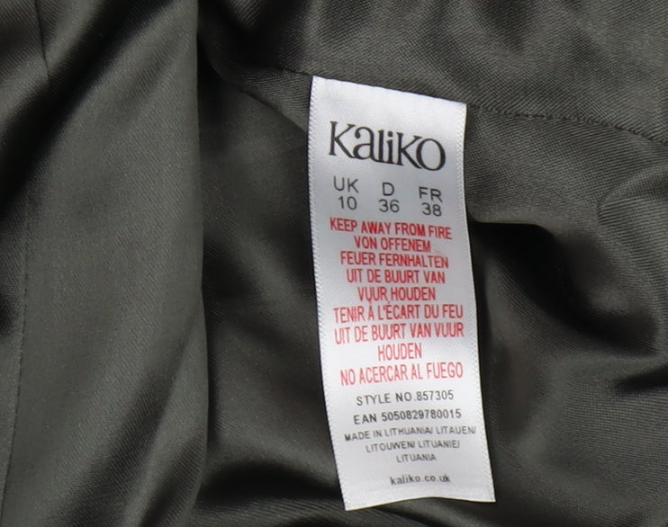 Kaliko Women Grey Wool Cashmere Blend Overcoat Size 10