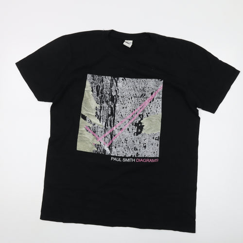 Gildan Men's Black Art Print T-Shirt - L