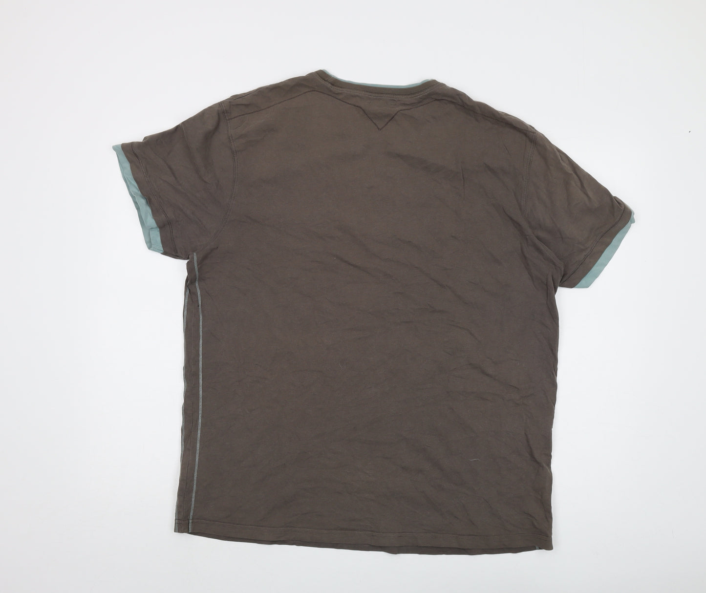 White Stuff Men's Brown XL Cotton Crew Neck T-Shirt