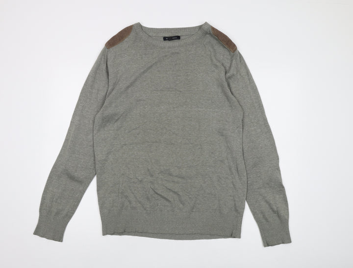 Brave Soul Men's Grey XL Pullover Jumper