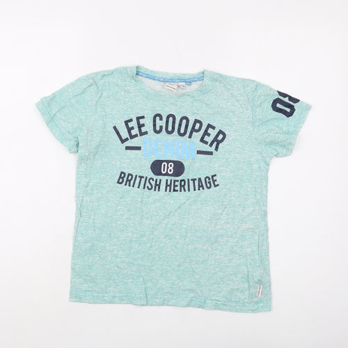 Lee Cooper Boys Green Graphic T-Shirt 9-10 Years