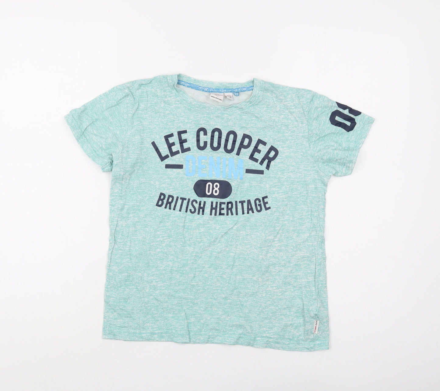 Lee Cooper Boys Green Graphic T-Shirt 9-10 Years