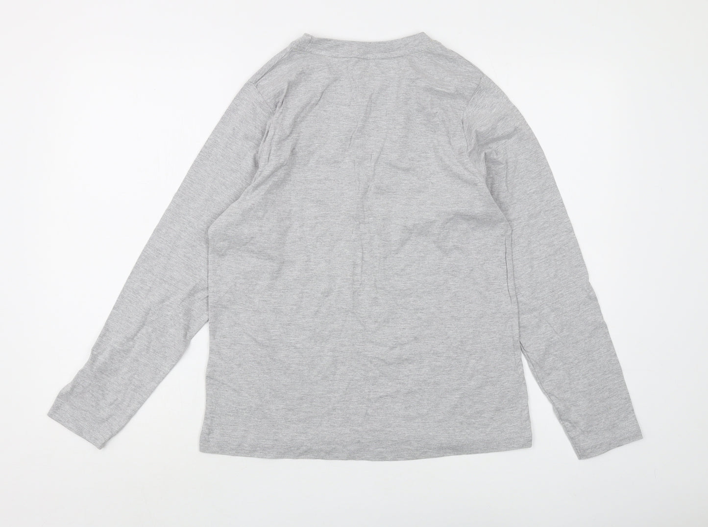 The Simpsons Grey Jersey T-Shirt XS Long Sleeve Christmas