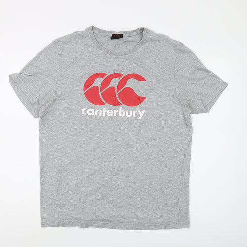 Canterbury Men's Grey Short Sleeve T-Shirt, Size L