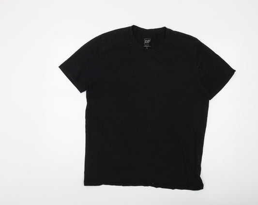 Gap Men's Black Classic Crew Neck T-Shirt - Size L