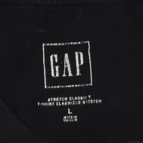 Gap Men's Black Classic Crew Neck T-Shirt - Size L