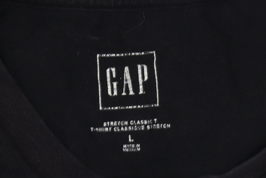 Gap Men's Black Classic Crew Neck T-Shirt - Size L