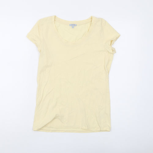 Jigsaw Women’s Yellow Cotton T-Shirt, Size S, Casual