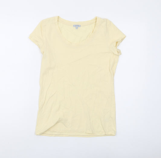 Jigsaw Women’s Yellow Cotton T-Shirt, Size S, Casual