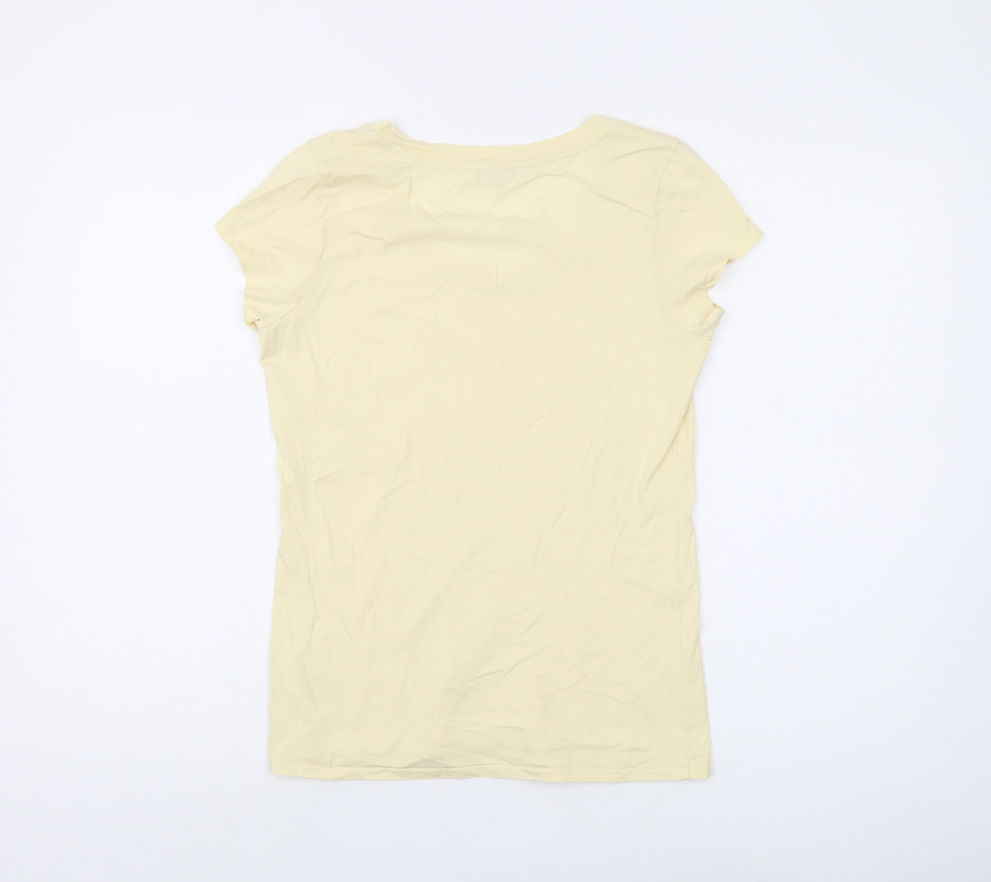 Jigsaw Women’s Yellow Cotton T-Shirt, Size S, Casual