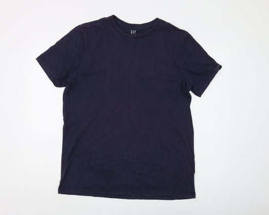 GAP Men's Blue Crew Neck T-Shirt - Size L