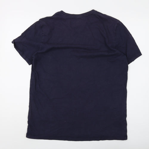 GAP Men's Blue Crew Neck T-Shirt - Size L