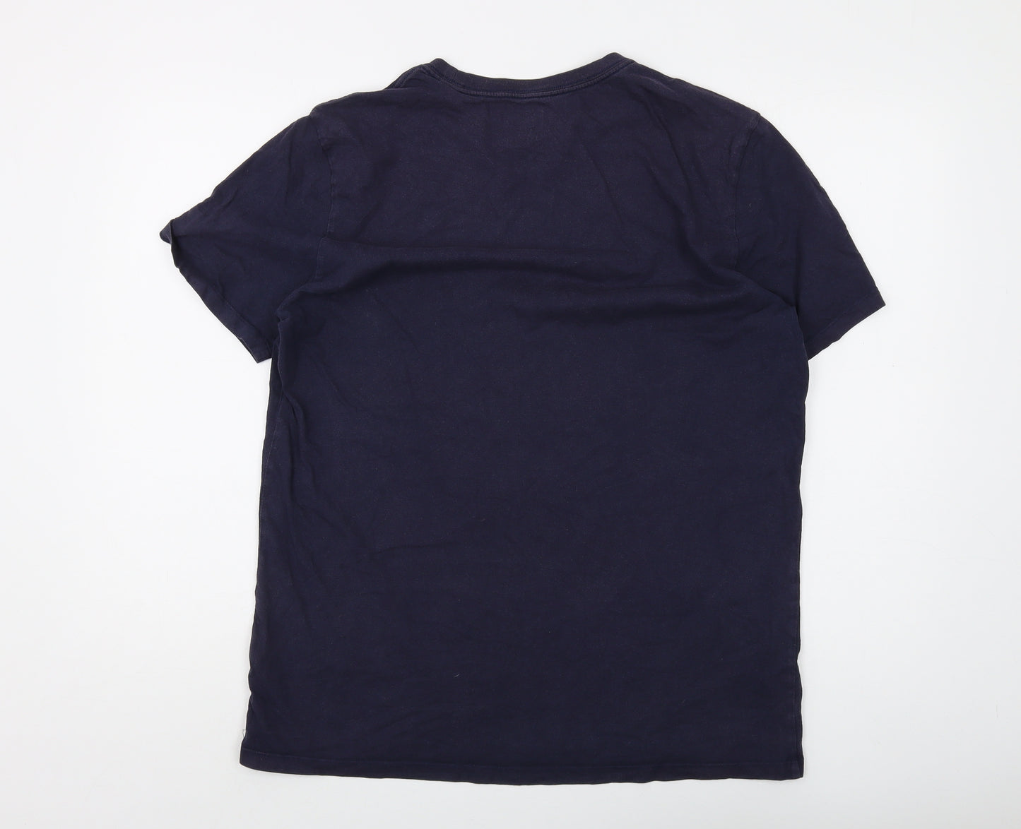 GAP Men's Blue Crew Neck T-Shirt - Size L