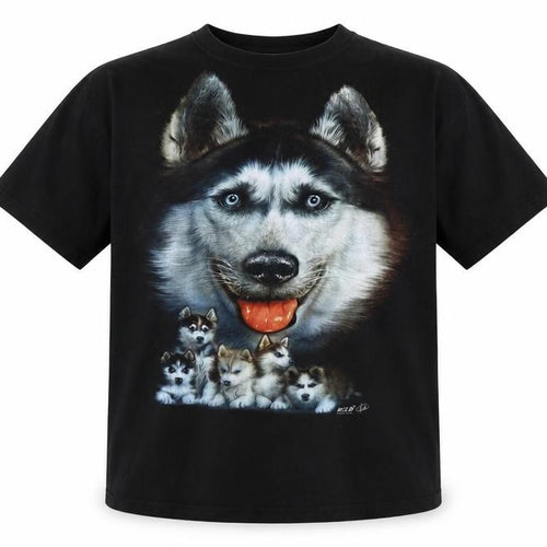 Wild Men's Black Animal Print Graphic T-Shirt L