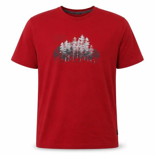 Trespass Men's Red Graphic Print T-Shirt, Size L, Regular Fit