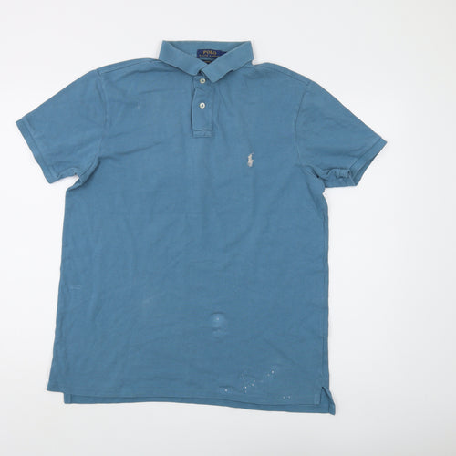 Ralph Lauren Blue Men's Polo Shirt L - Stylish & Casual