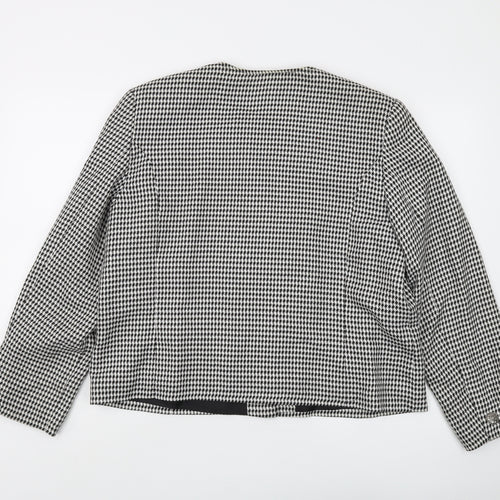 Fellini Women's Black Houndstooth Suit Jacket Size 18