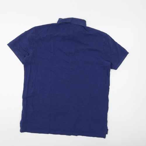 Ralph Lauren Men's Blue Slim Fit Polo Shirt Size L