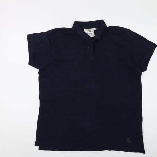 TOG24 Navy Polo Shirt for Women - Size 14