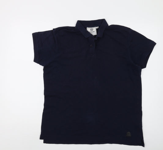 TOG24 Navy Polo Shirt for Women - Size 14