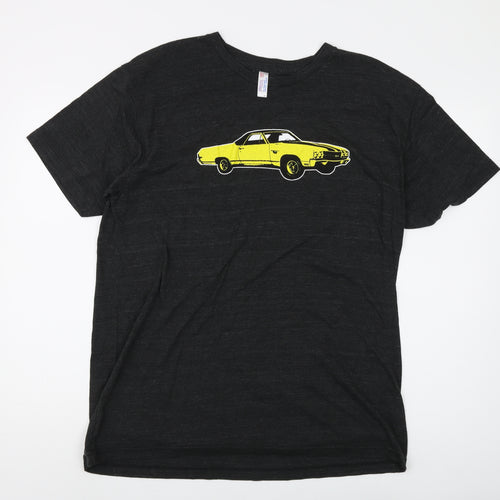 American Apparel Men's XL Black Car Graphic T-Shirt