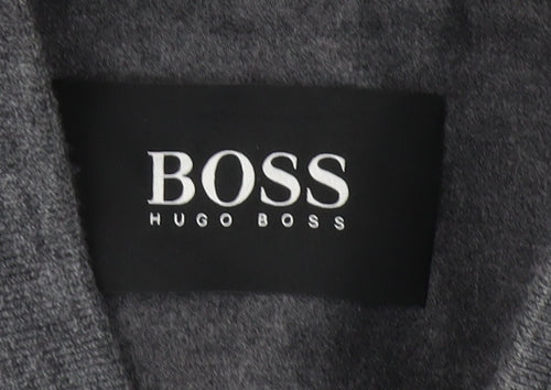 Hugo Boss Men's Grey Bomber Jacket Size 50 Stand-Up Collar