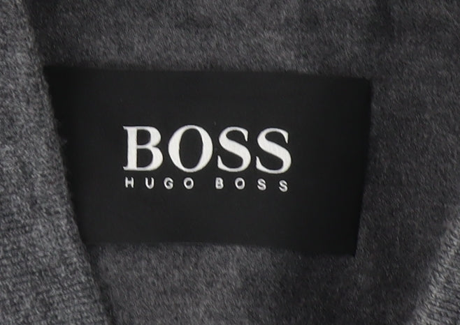 Hugo Boss Men's Grey Bomber Jacket Size 50 Stand-Up Collar