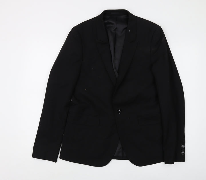 Kenji Black Unisex Blazer Medium Formal Lined